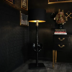 <b>THE BLACKENED TEETH</b> - LAMPE DE SOL COLONNE VERTEBRALE (ABAT-JOUR INTERIEUR OR)