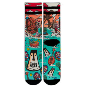 <b>AMERICAN SOCKS</b> - CHAUSSETTES MID HIGH - TIKI SURF