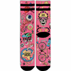 <b>AMERICAN SOCKS</b> - CHAUSSETTES MID HIGH - CYCLING BEAST