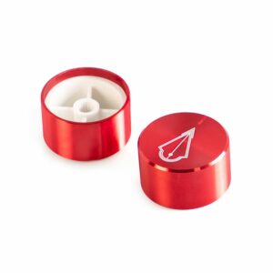 <b>PEAK</b> - BOUTON EN ALUMINIUM ROUGE POUR ALIMENTATION LAZUR