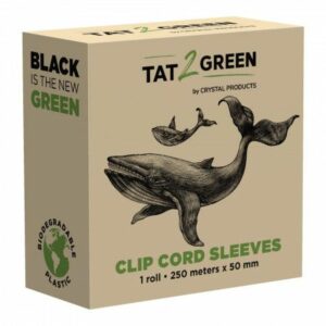 <B>TAT2GREEN</B> - PROTÈGE CLIP CORD - ROULEAU NON COUPÉ - NOIR - 250M x 50MM